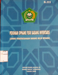Pedoman Opname Fisik Barang Inventaris